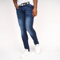 Dark Wash - Front - Crosshatch Mens Barbeck Slim Jeans