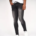 Black Wash - Front - Crosshatch Mens Barbeck Slim Jeans