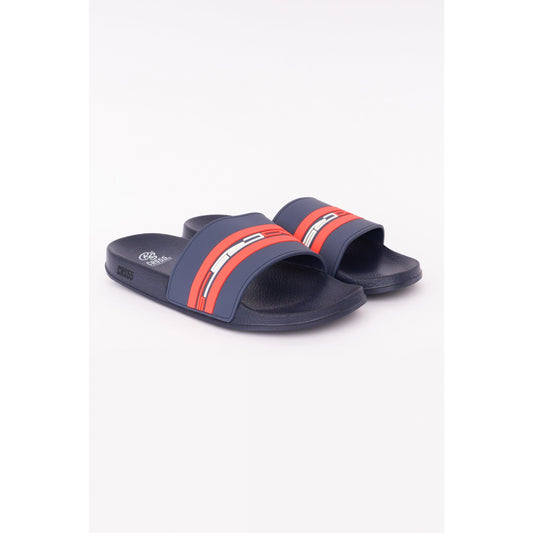 Navy-Red - Front - Crosshatch Mens Mentella Sliders