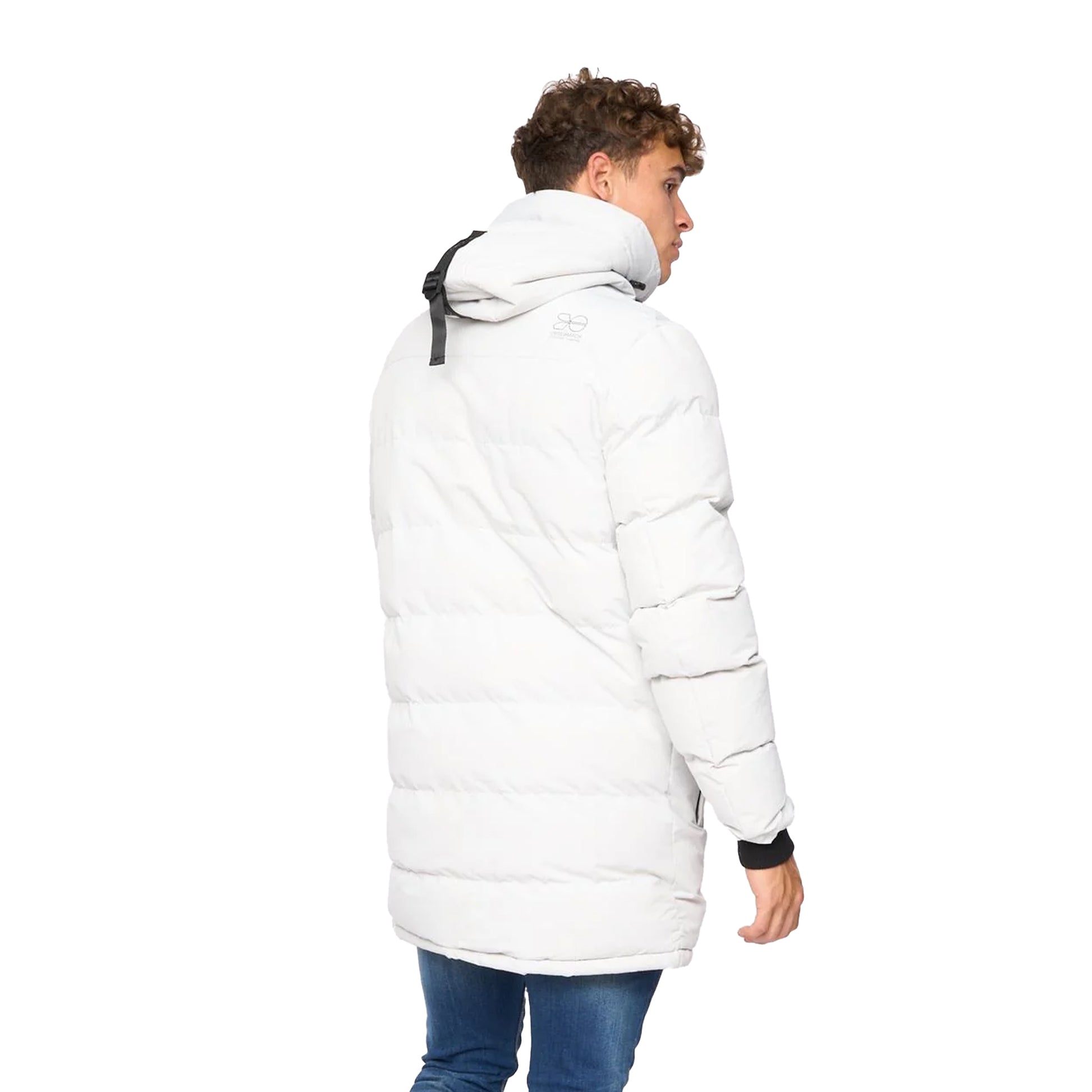 Putty - Back - Crosshatch Mens Milwaka Long Padded Jacket