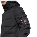 Black - Lifestyle - Crosshatch Mens Milwaka Long Padded Jacket