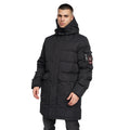 Black - Front - Crosshatch Mens Milwaka Long Padded Jacket