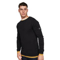 Black - Side - Duck and Cover Mens Papline Knitted Jumper