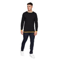 Black - Pack Shot - Duck and Cover Mens Papline Knitted Jumper