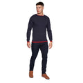 Navy - Pack Shot - Duck and Cover Mens Papline Knitted Jumper