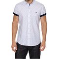 White - Front - Bewley & Ritch Mens Mataro Ditsy Print Short-Sleeved Shirt