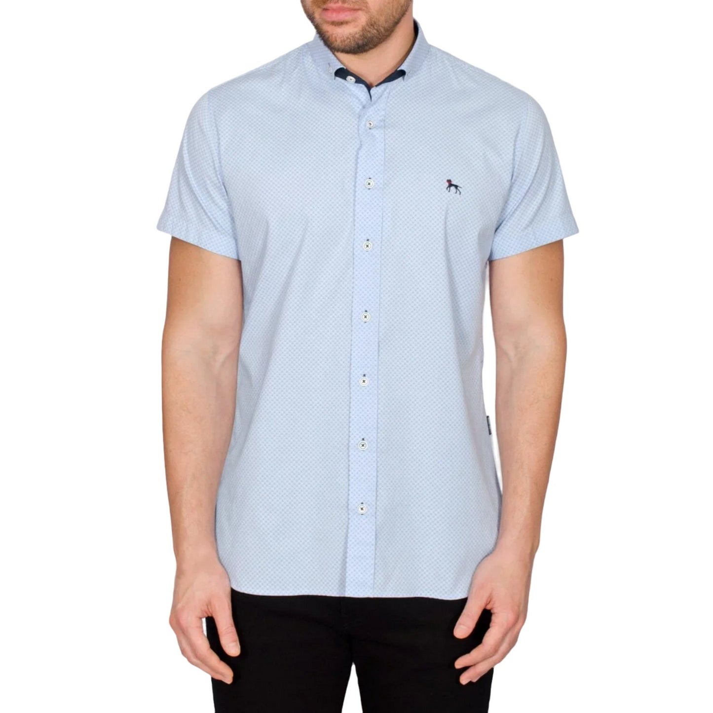 Sky Blue - Front - Bewley & Ritch Mens Yakima Short-Sleeved Shirt