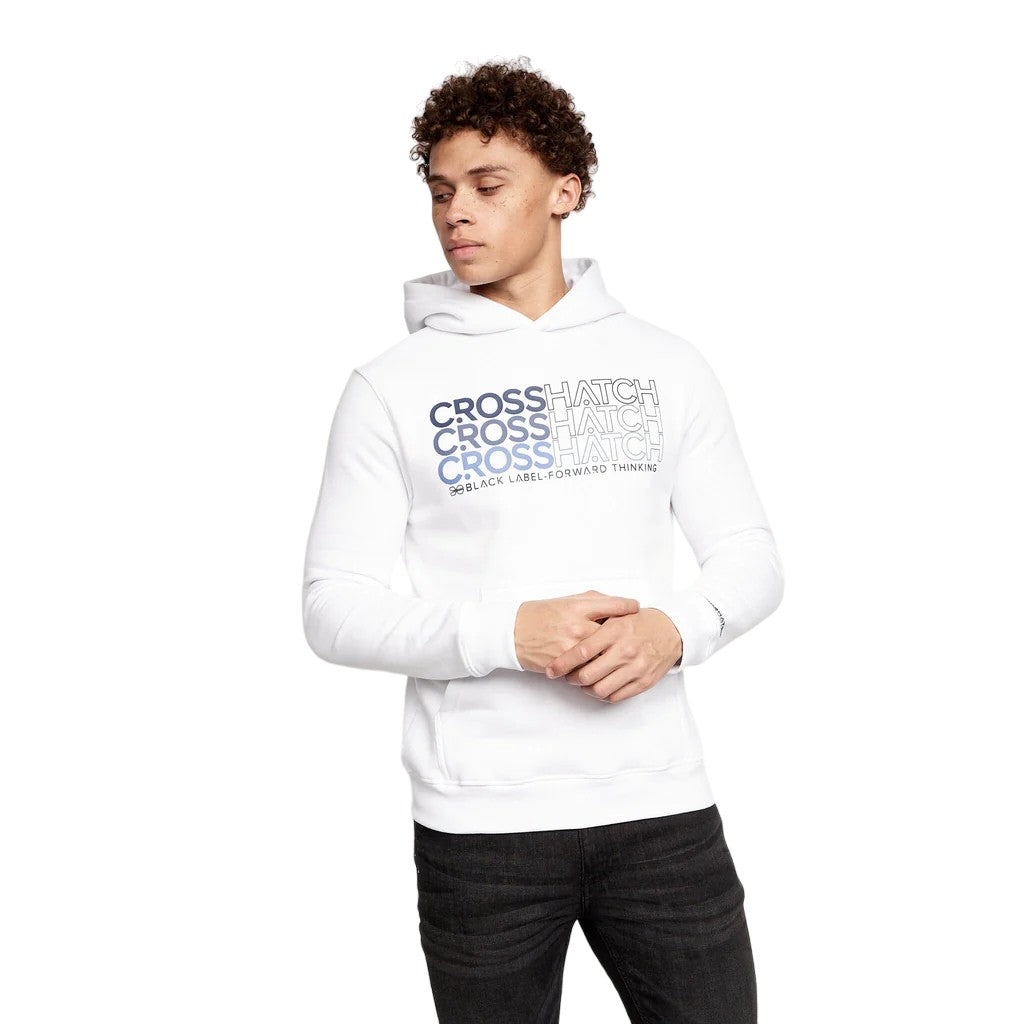 Black-White - Side - Crosshatch Mens Englow Hoodie (Pack of 2)