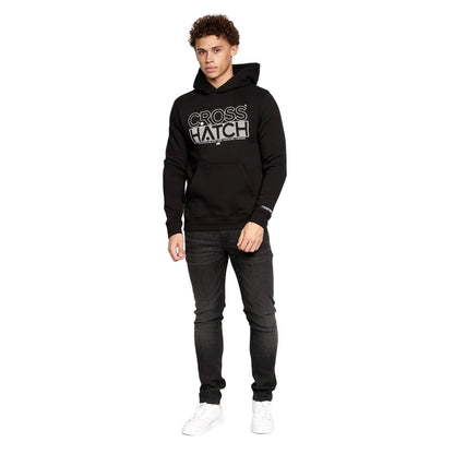 Black-White - Pack Shot - Crosshatch Mens Englow Hoodie (Pack of 2)