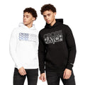 Black-White - Front - Crosshatch Mens Englow Hoodie (Pack of 2)