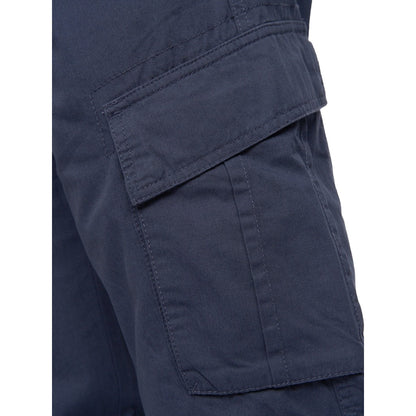 Navy - Side - Crosshatch Mens Sidemoore Cargo Trousers