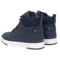 Navy - Back - Crosshatch Mens Staiger Leather Trainers