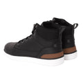 Black - Back - Crosshatch Mens Staiger Leather Trainers