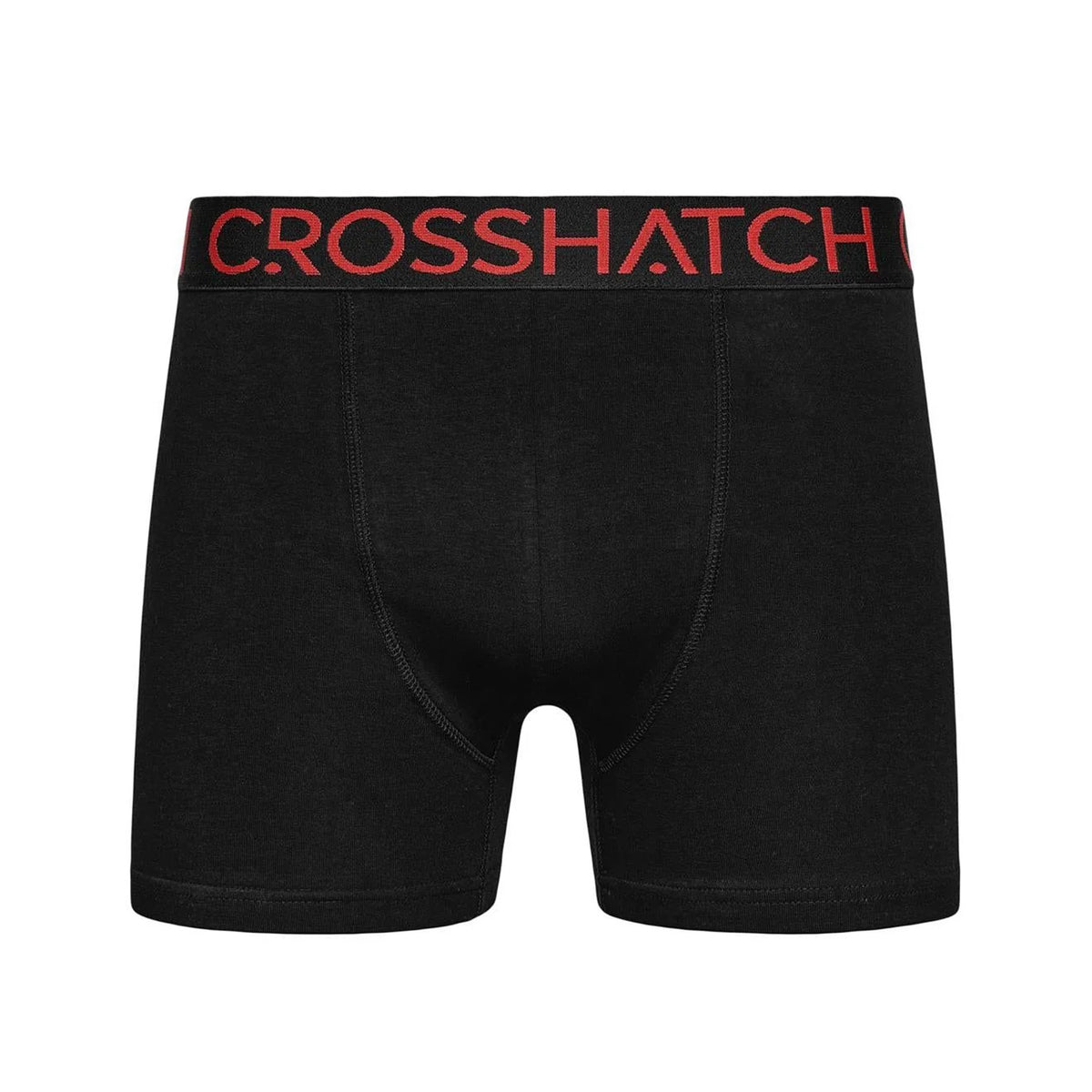 Black - Back - Crosshatch Mens Chasma Boxer Shorts (Pack of 5)