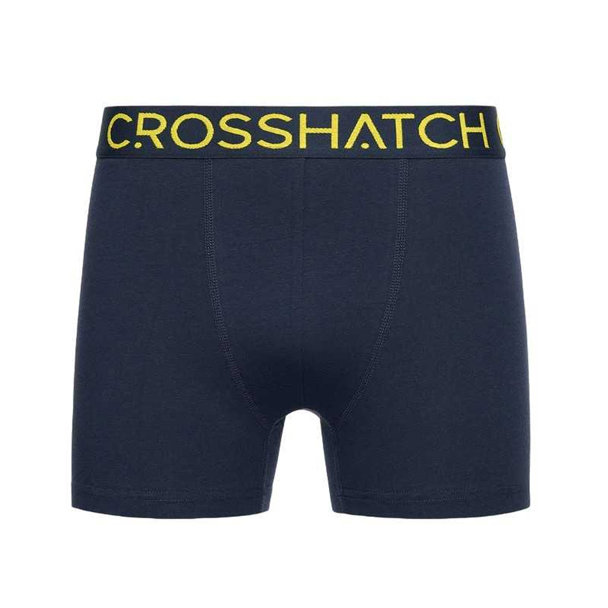 Navy - Back - Crosshatch Mens Chasma Boxer Shorts (Pack of 5)