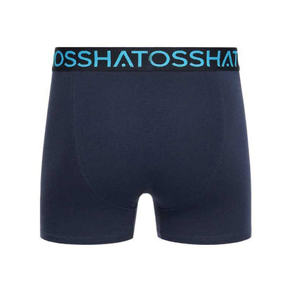 Navy - Pack Shot - Crosshatch Mens Chasma Boxer Shorts (Pack of 5)