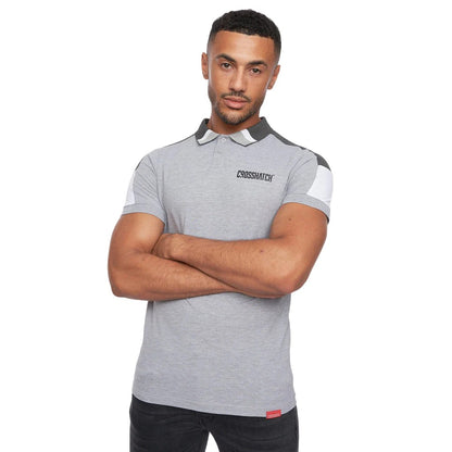 Grey Marl - Front - Crosshatch Mens Cramsures Polo Shirt