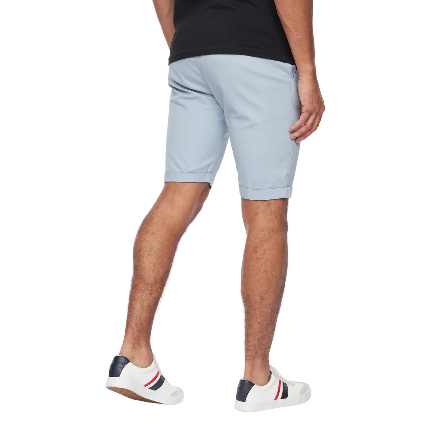 Ice Blue - Back - Crosshatch Mens Sinwood Chino Shorts