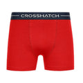 Red-White-Navy - Side - Crosshatch Mens Avocet Boxer Shorts (Pack of 3)