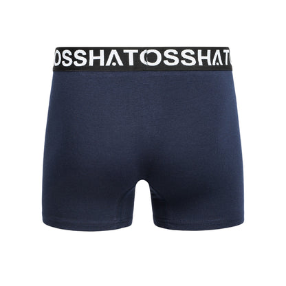 Navy - Back - Crosshatch Mens Astral Boxer Shorts (Pack of 5)