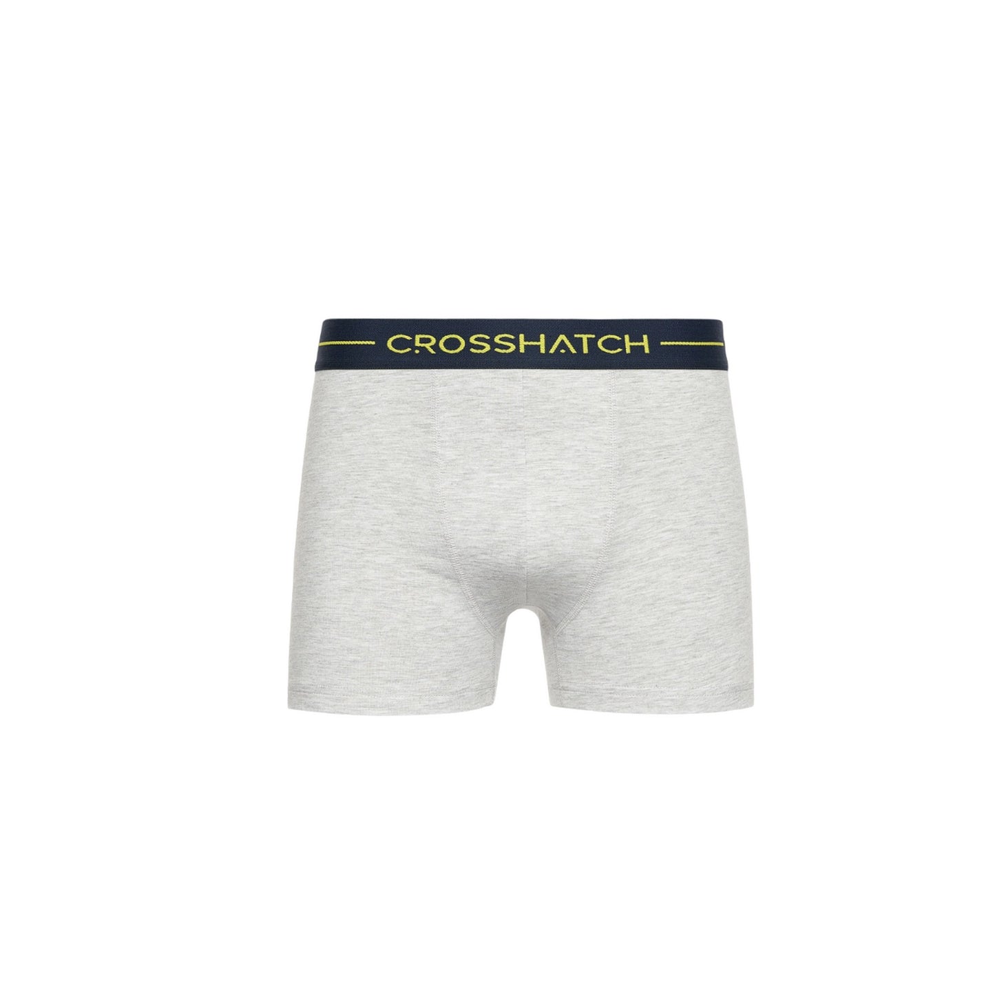 Yellow-Grey-Navy - Side - Crosshatch Mens Warbler Boxer Shorts (Pack Of 3)