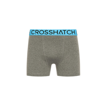 Blue-Black-Grey - Lifestyle - Crosshatch Mens Knightling MVE Boxer Shorts (Pack of 3)