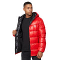 Red - Side - Born Rich Mens Deargo Slim Puffer Jacket