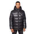 Black - Front - Born Rich Mens Deargo Slim Puffer Jacket