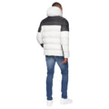 Putty-Black - Back - Duck And Cover Mens Raymax Contrast Panel Padded Jacket