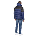 Navy-Black - Back - Duck And Cover Mens Raymax Contrast Panel Padded Jacket