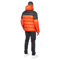 Orange-Black - Back - Duck And Cover Mens Raymax Contrast Panel Padded Jacket