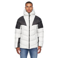Putty-Black - Front - Duck And Cover Mens Raymax Contrast Panel Padded Jacket