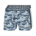 Navy - Front - Crosshatch Mens Guillemot Boxer Shorts (Pack Of 3)