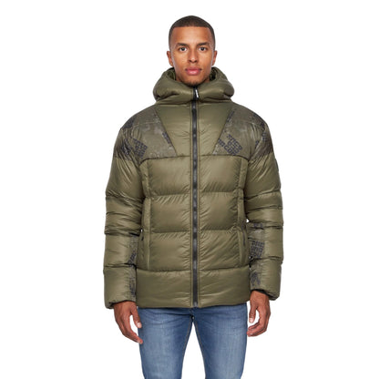 Olive - Front - Duck And Cover Mens Ryebank Camo Padded Jacket