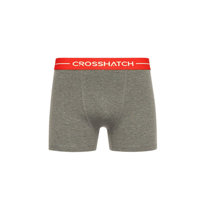 Charcoal Marl - Pack Shot - Crosshatch Mens Astral Boxer Shorts (Pack of 12)