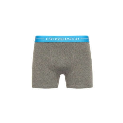 Charcoal Marl - Close up - Crosshatch Mens Astral Boxer Shorts (Pack of 12)