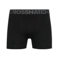 Black-Grey - Side - Crosshatch Mens Buzzard Boxer Shorts (Pack of 5)
