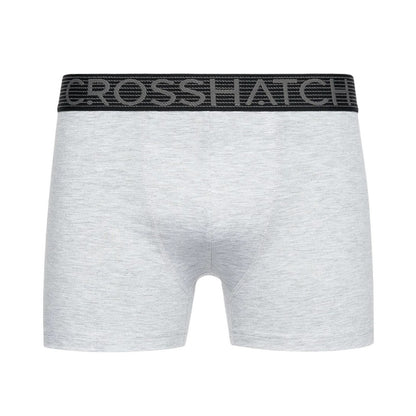 Black-Grey - Pack Shot - Crosshatch Mens Buzzard Boxer Shorts (Pack of 5)