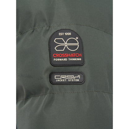 Olive - Side - Crosshatch Mens Longkamp Jacket
