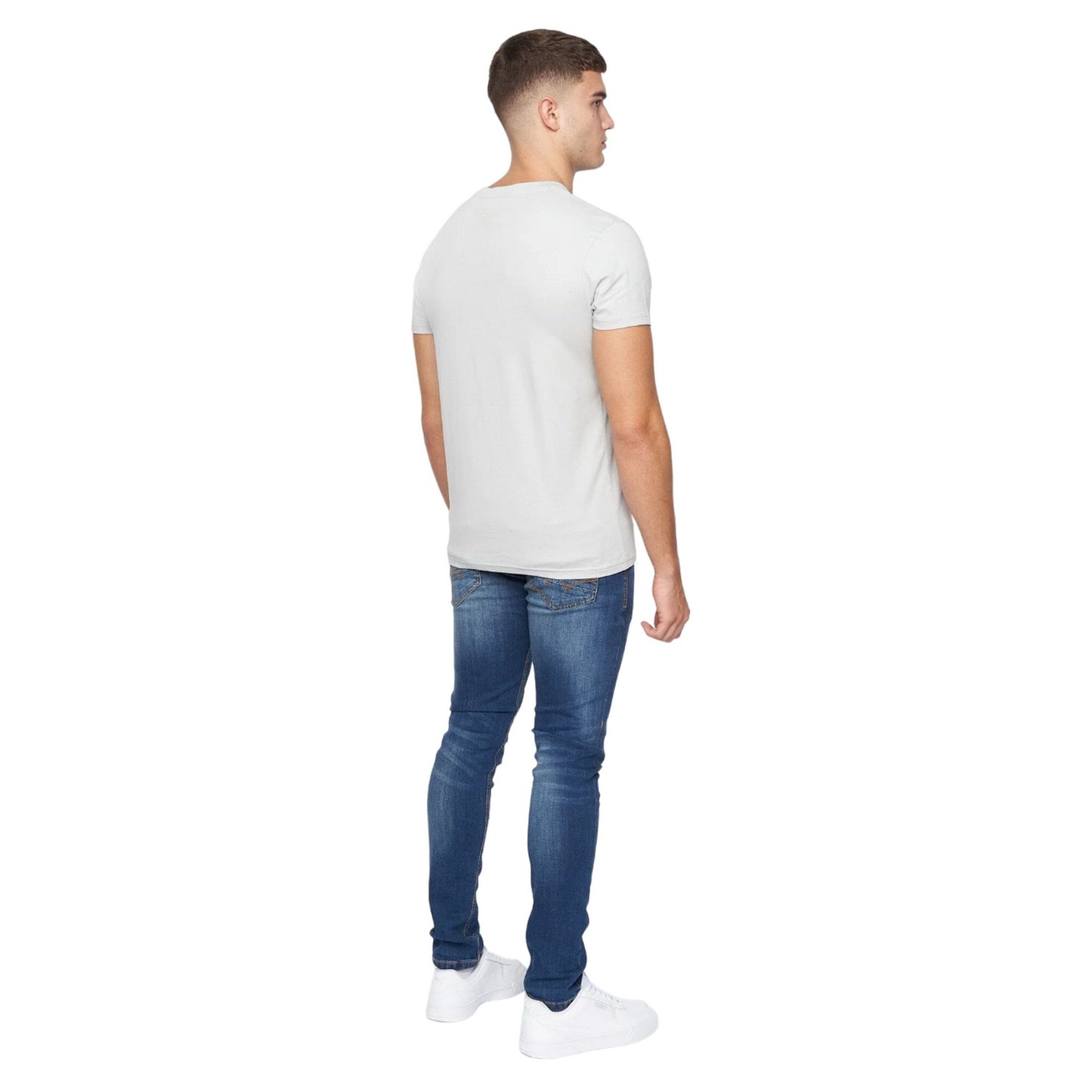 Pale Blue - Back - Duck and Cover Mens Swirla T-Shirt