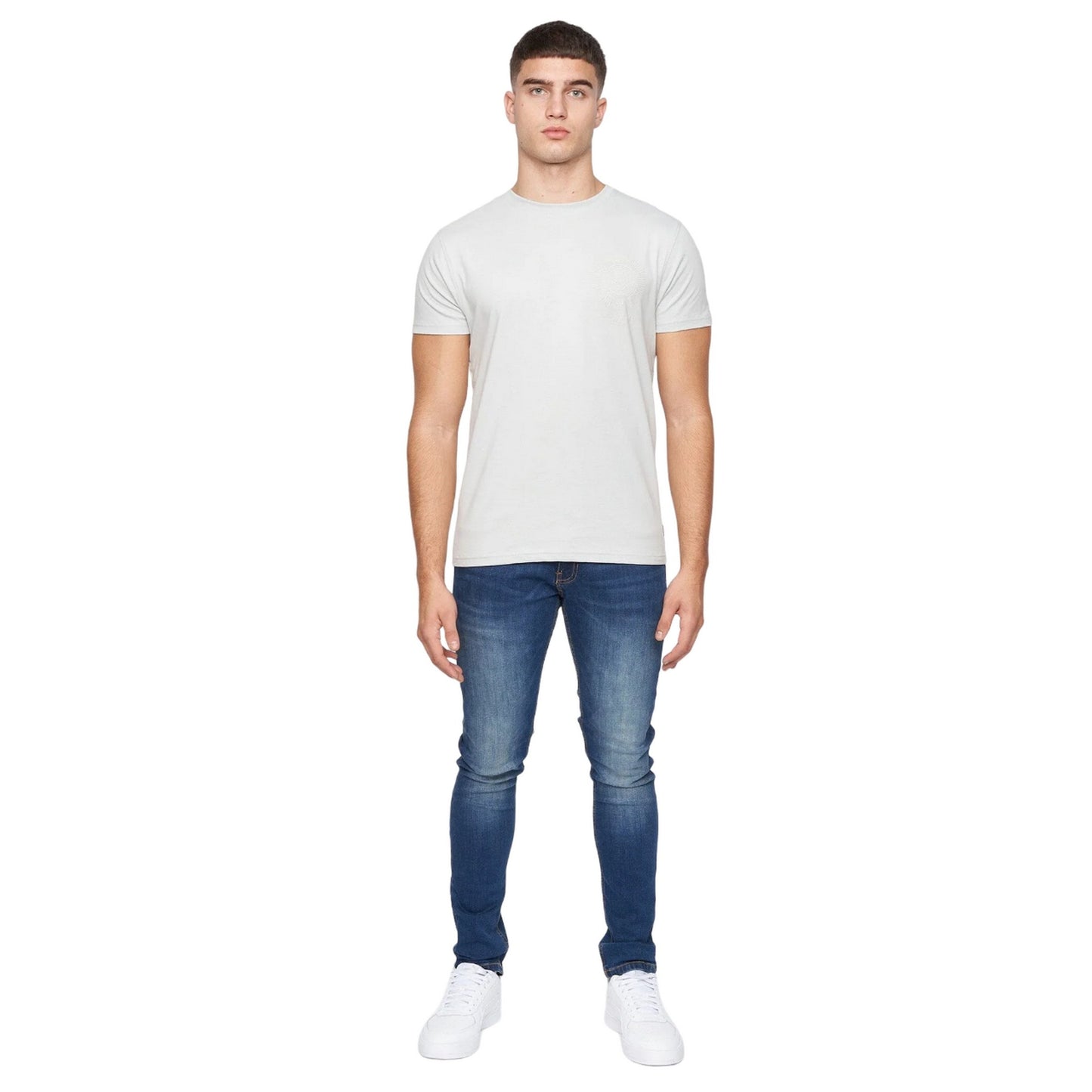 Pale Blue - Side - Duck and Cover Mens Swirla T-Shirt