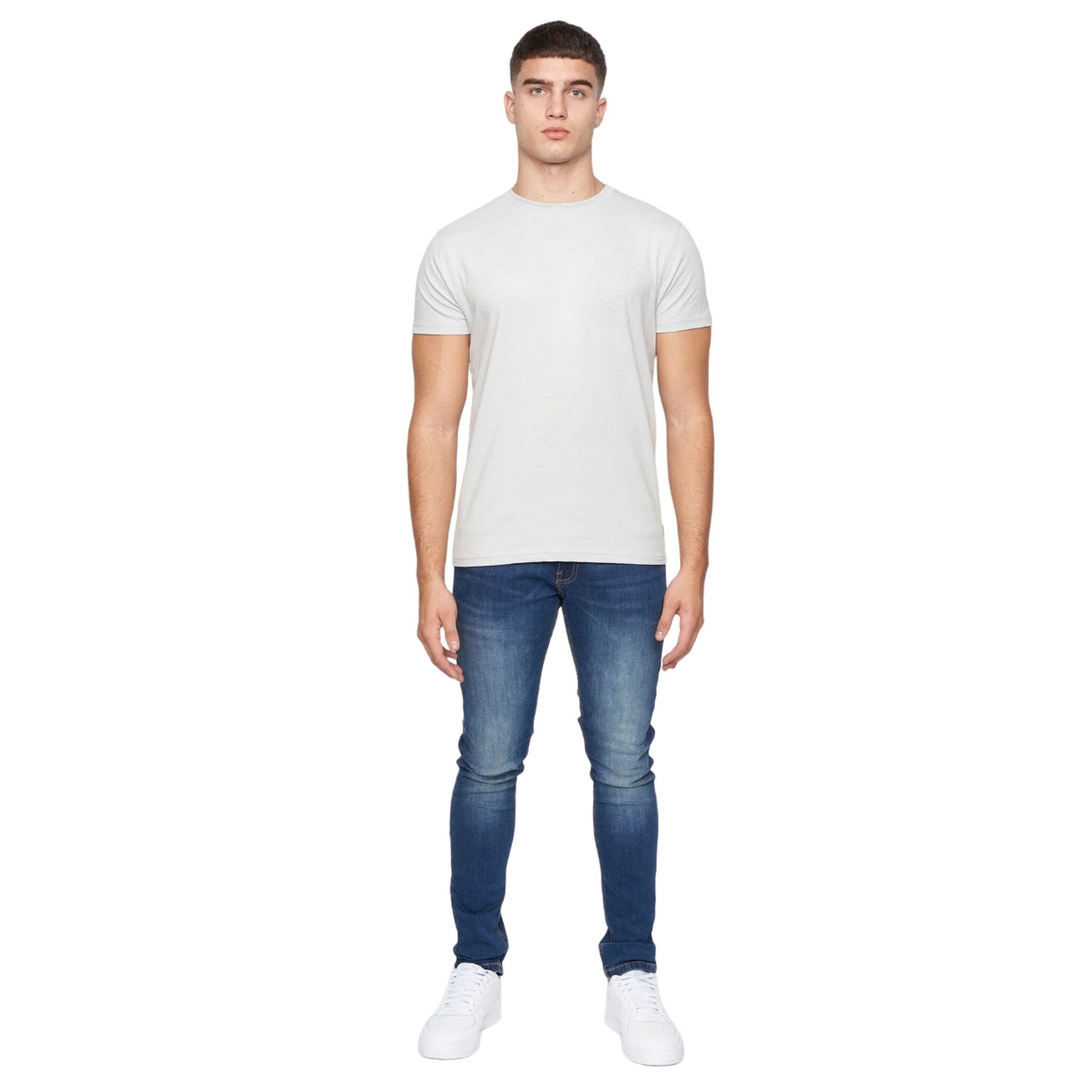 Pale Blue - Side - Duck and Cover Mens Swirla T-Shirt