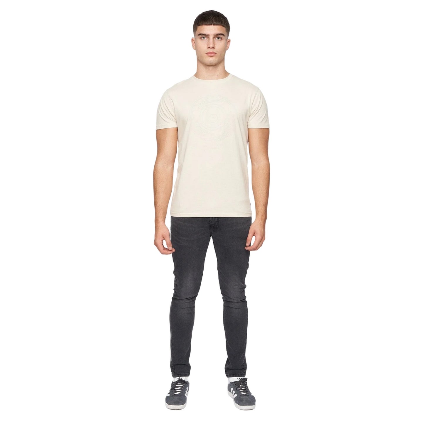 Ecru - Side - Duck and Cover Mens Spinnaz T-Shirt