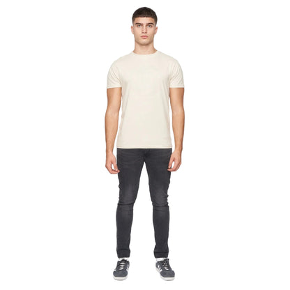 Ecru - Side - Duck and Cover Mens Spinnaz T-Shirt