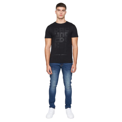 Black - Side - Duck and Cover Mens Banning T-Shirt