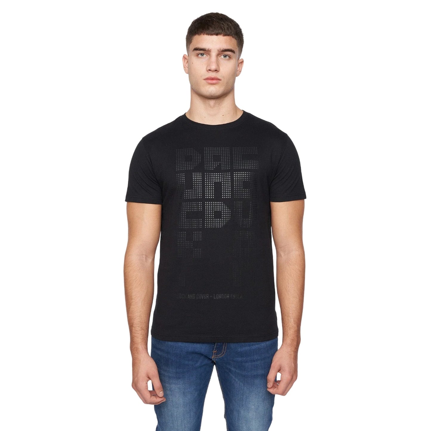 Black - Front - Duck and Cover Mens Banning T-Shirt
