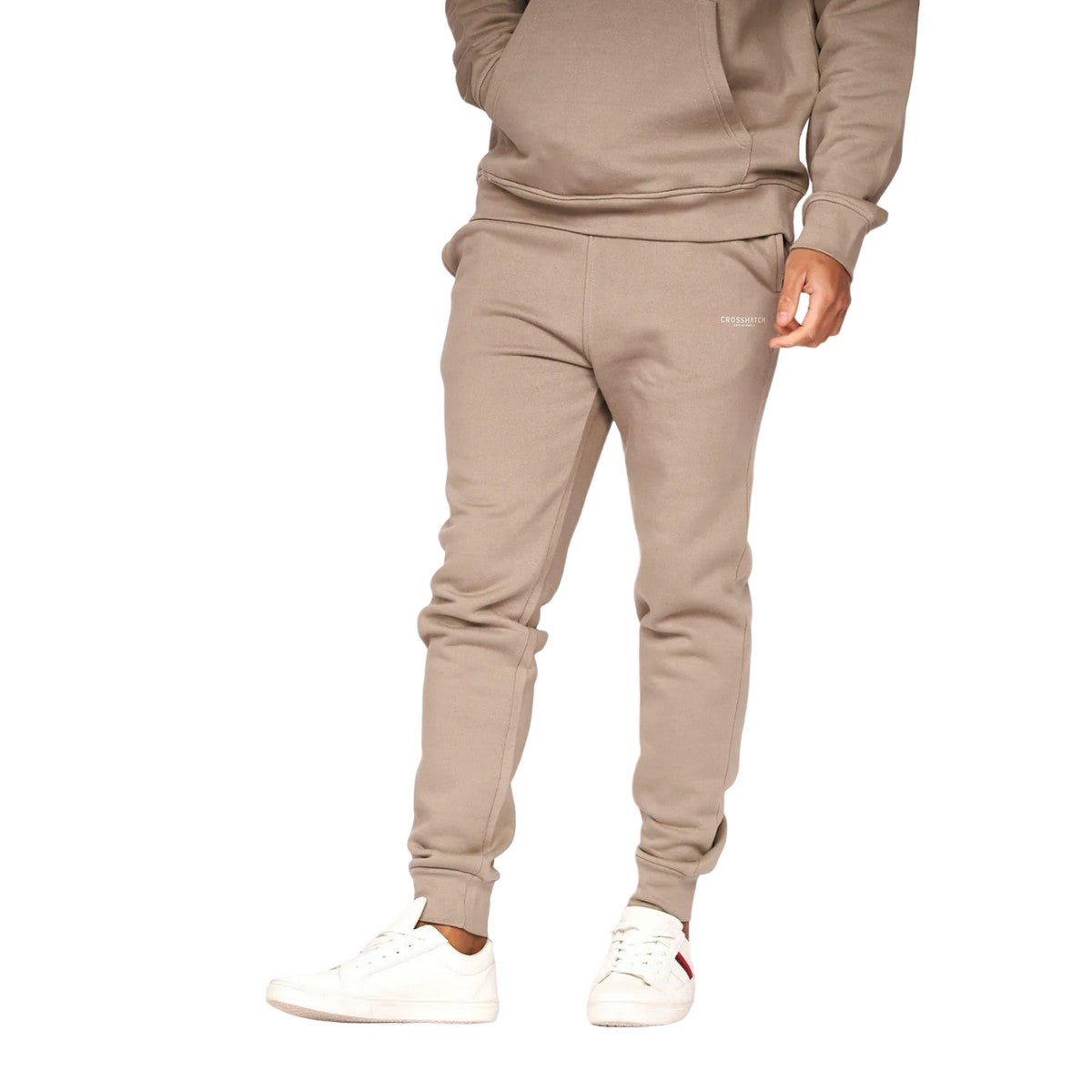 Khaki Green-Stone - Lifestyle - Crosshatch Mens Traymax Jogging Bottoms (Pack Of 2)