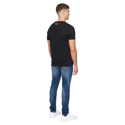 Black - Back - Duck and Cover Mens Balding T-Shirt