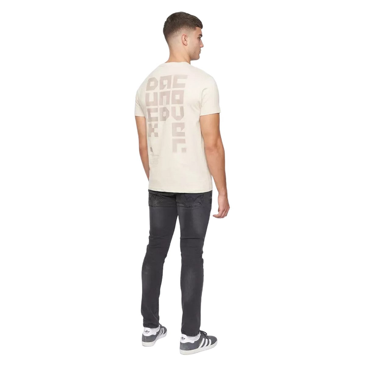 Ecru - Back - Duck and Cover Mens Bardent T-Shirt
