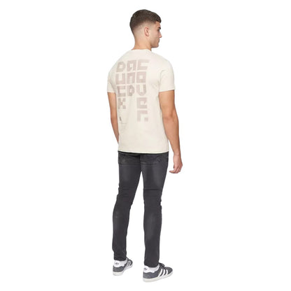 Ecru - Back - Duck and Cover Mens Bardent T-Shirt